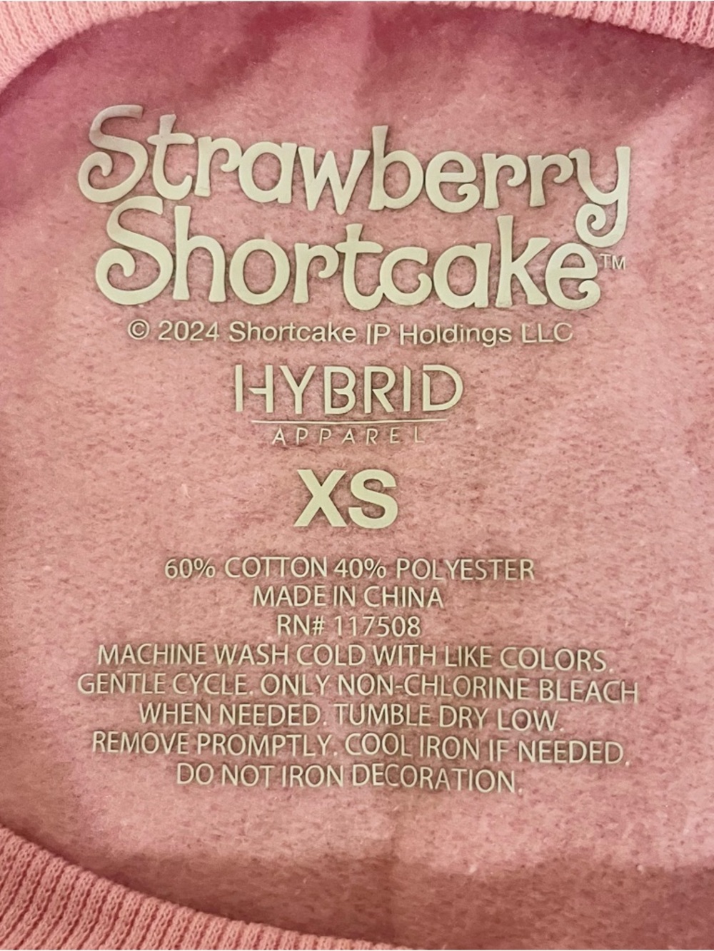 🆕- Retro Nostalgic Strawberry Shortcake Sweatshirt. Size: XS - Picture 6 of 7